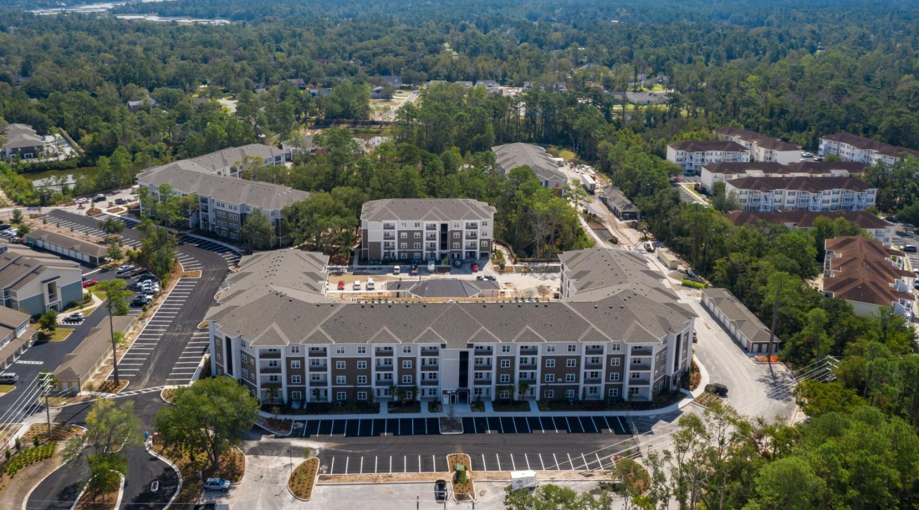 a high angle view of a building
